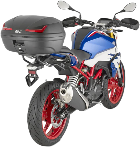 GIVI E455NA Simply IV Top Case - 45L Capacity in Black with Red Lens