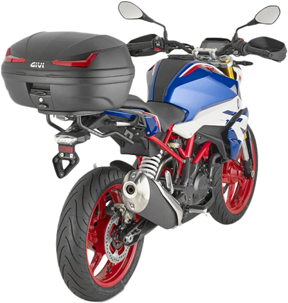GIVI E455NA Simply IV Top Case - 45L Capacity in Black with Red Lens