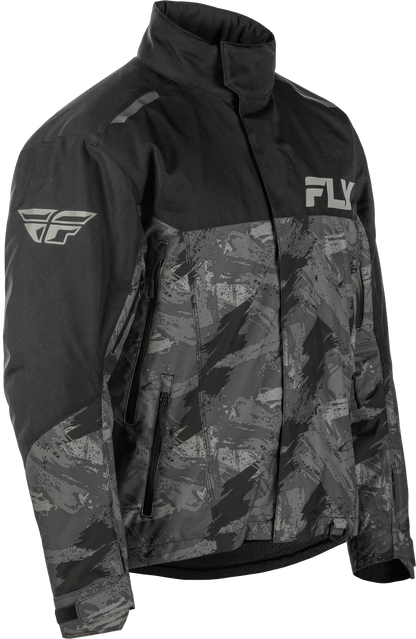 Fly Racing Youth SNX Pro Jacket Black YXS - Weatherproof Snowboarding Outerwear with Insulation and Safety Features