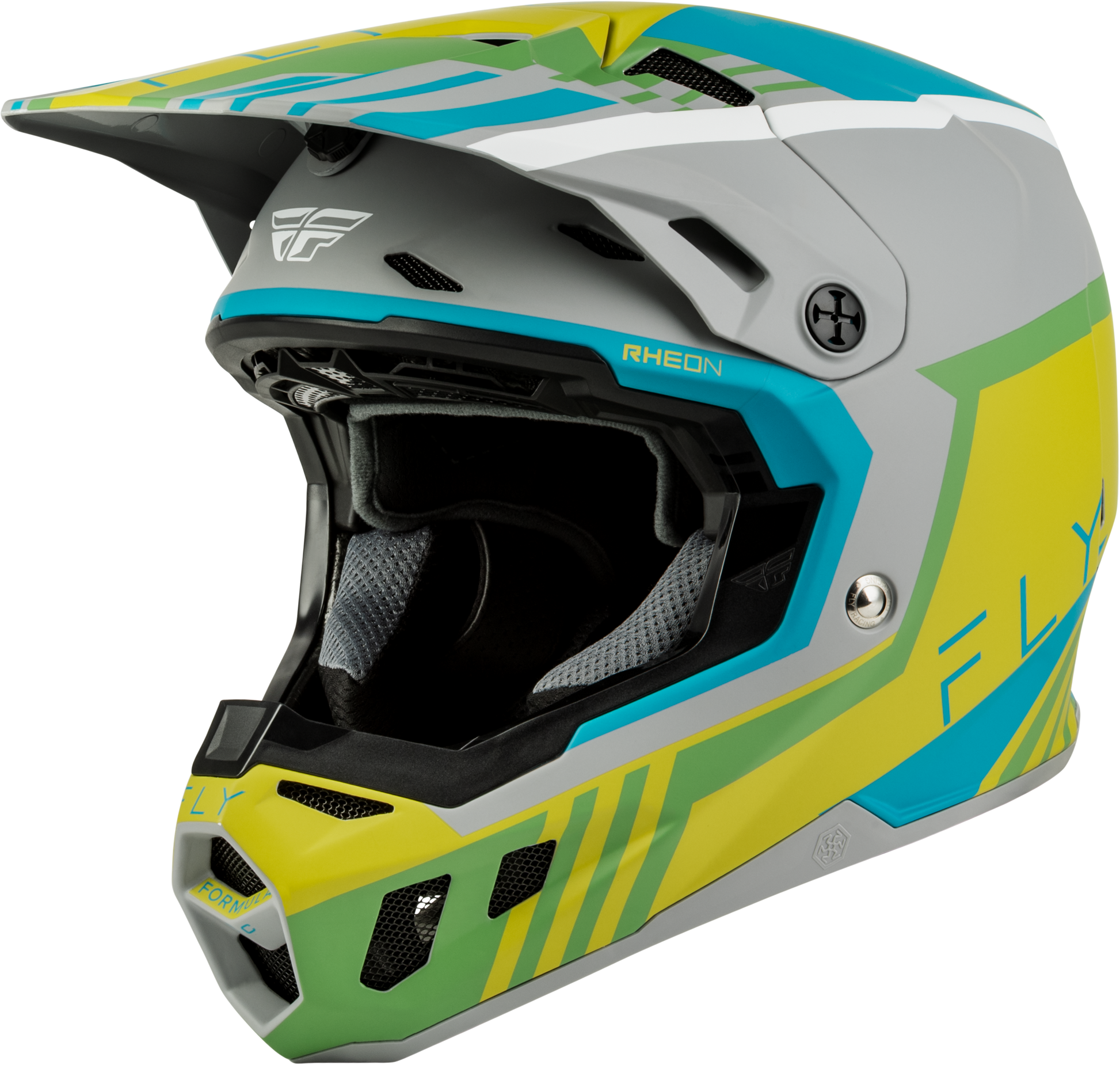 Formula Cc Strike Helmet Matte Grey/Green/Teal 2x