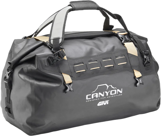 GIVI Canyon Adv Cargo Bag 40L Black – Waterproof Motorcycle Storage with Quick Release and Reflective Features