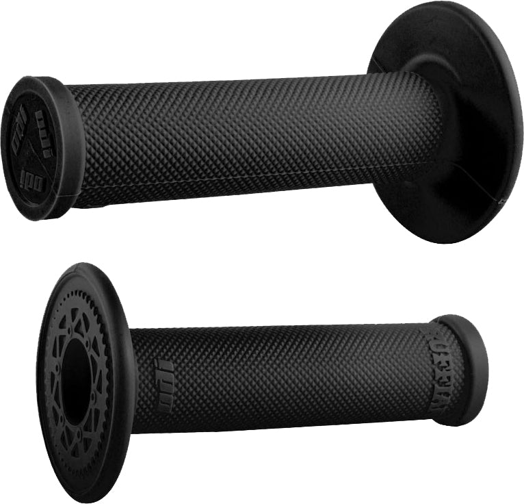 ODI Ruffian No Waffle Grips Black - 1/2 Waffle MX for Enhanced Control and Durability