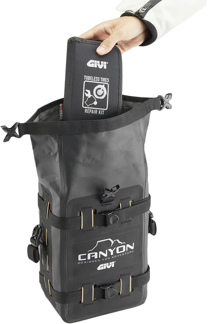 GIVI Canyon Adv Cargo Bag 8L Engine Guard / Tail Bag Black GRT722B