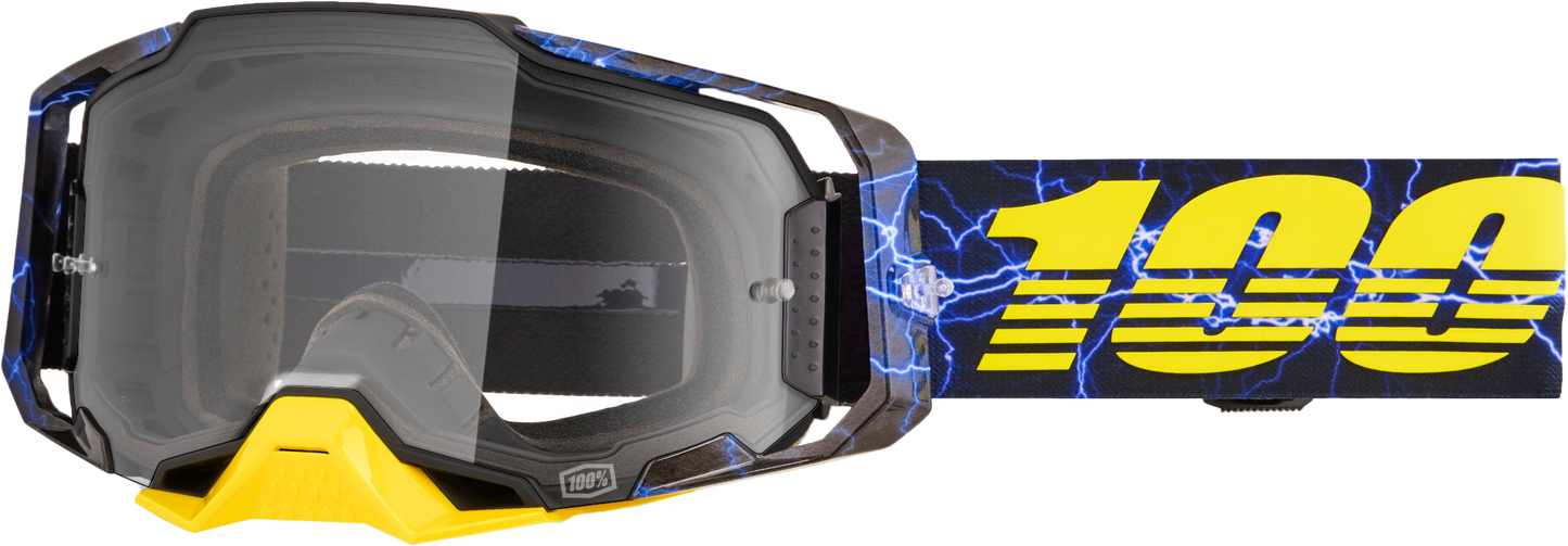 100 Percent Armega Goggle with Clear Lens - High-Impact, Optical Clarity for Motocross