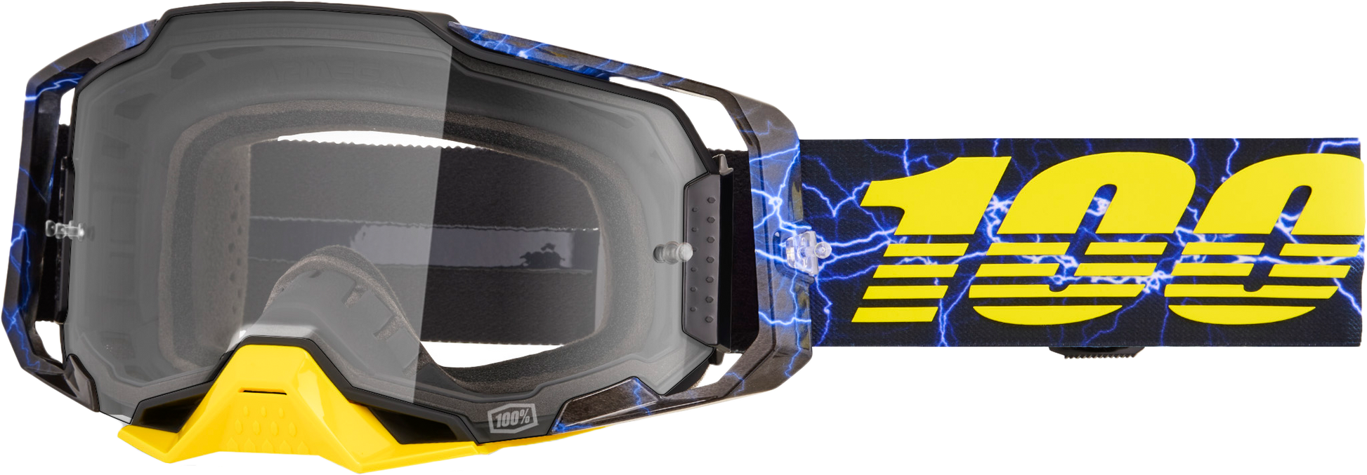 100 Percent Armega Goggle with Clear Lens - High-Impact, Optical Clarity for Motocross