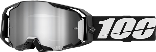 100 Percent ARmatic Black Mirror Silver Flash Lens Motocross Goggle (Part #50060-00001)