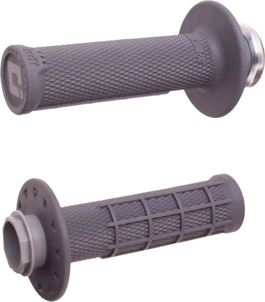 ODI Micro X Half Waffle Universal Graphite Grip Set – Easy Lock-On Installation for 7/8” Handlebars
