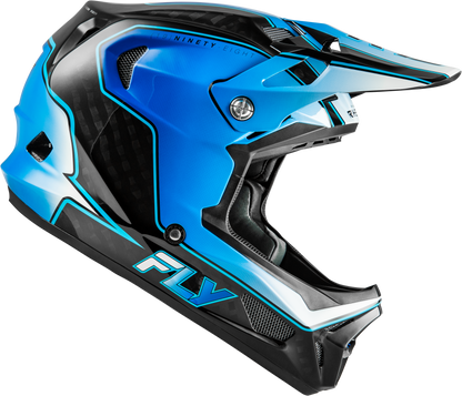 Fly Racing Werx R Flow Carbon Helmet Black Carbon/Blue/White Large