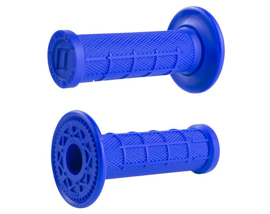 ODI Micro X Half Waffle Universal Blue Handlebar Grip Set - Fits 7/8" Twist Throttle