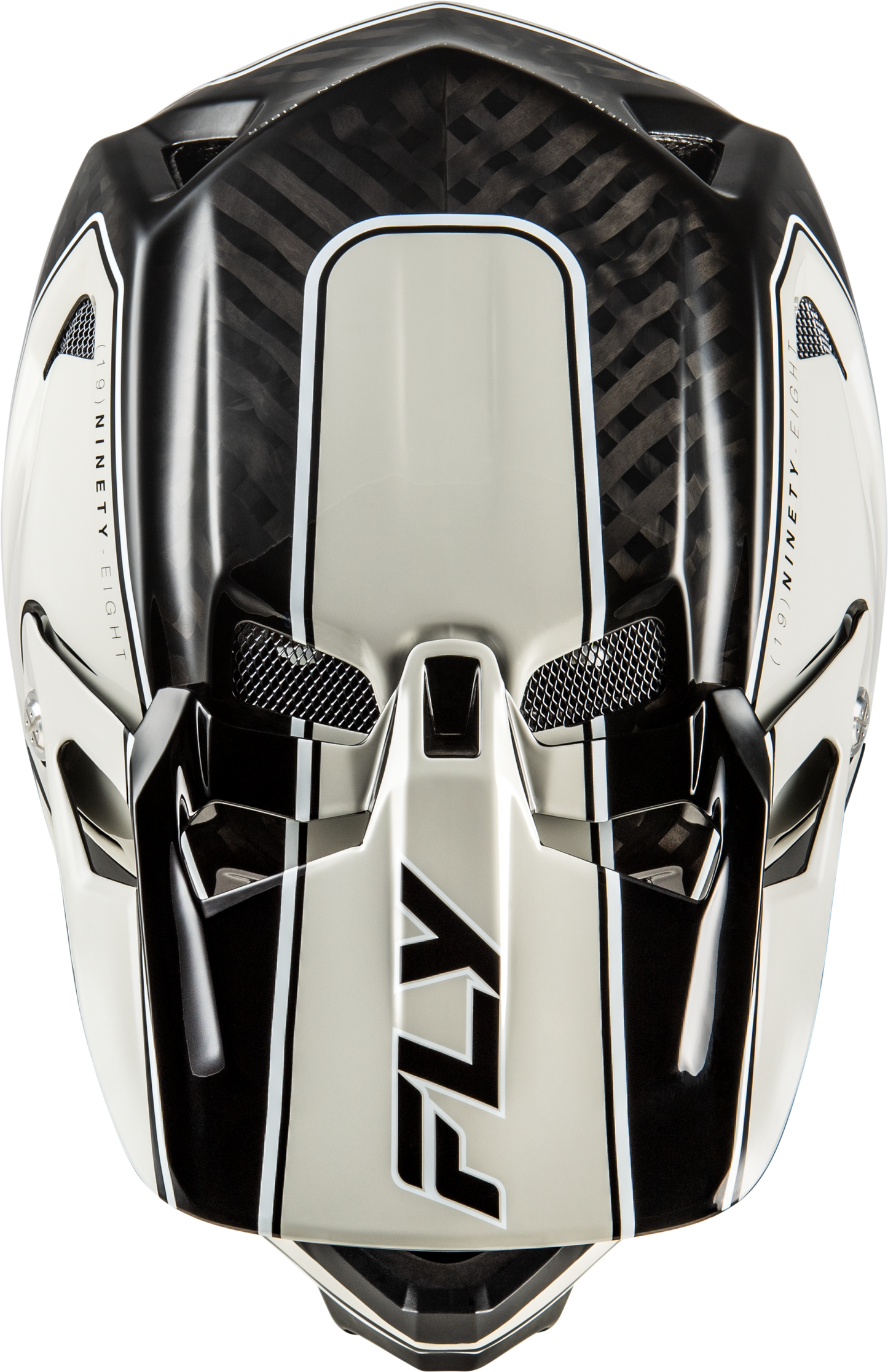 Fly Racing Werx R Flow Carbon Helmet - Black Carbon/Grey Large