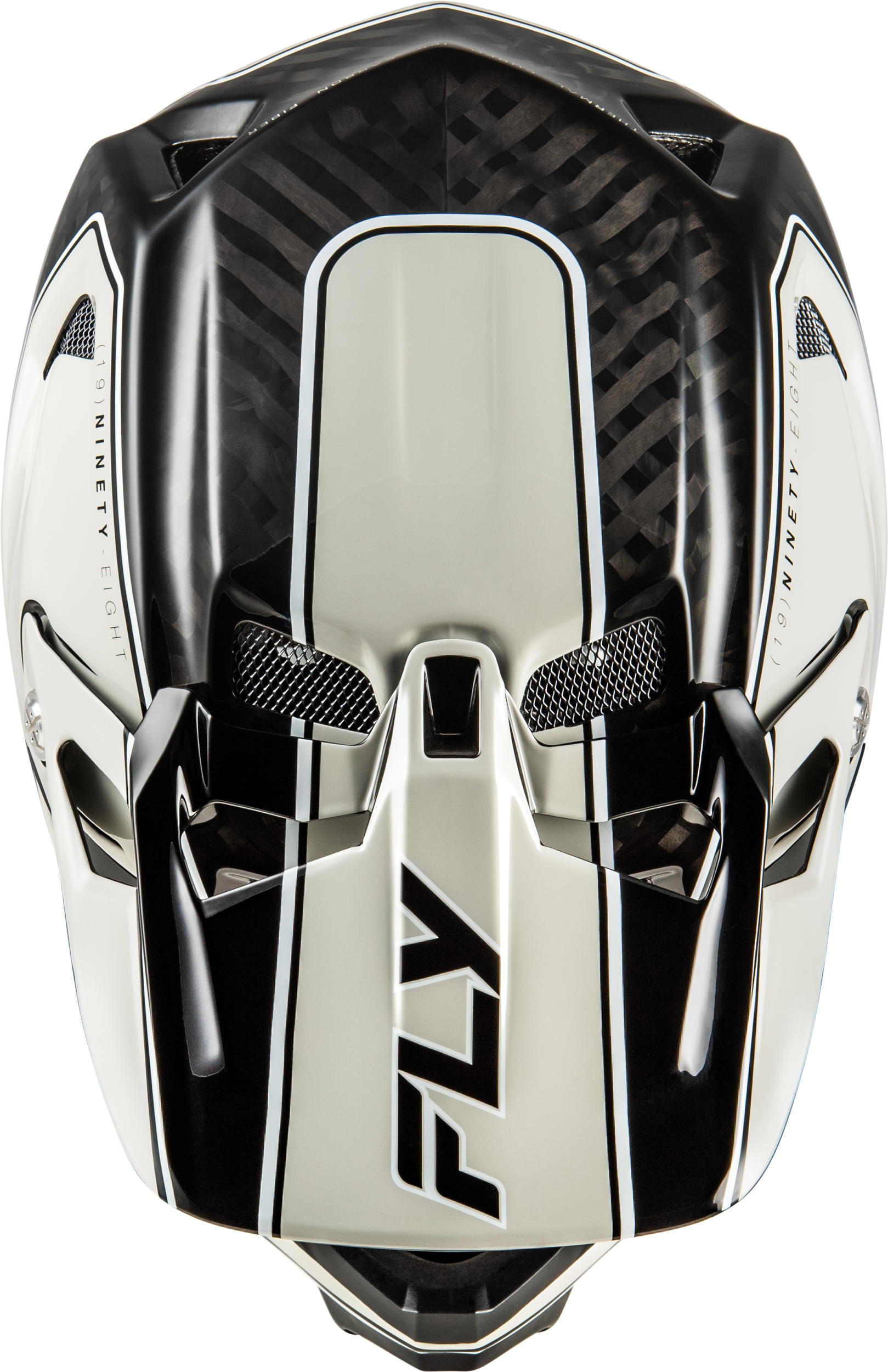 Fly Racing Werx R Flow Carbon Helmet - Black Carbon/Grey Large