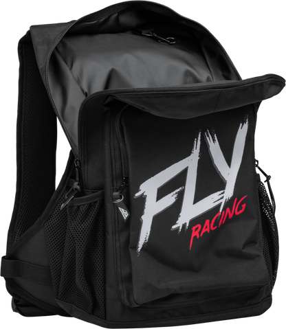 FLY Racing Jump Pack Backpack Black/White – 35L Moto Gear & Travel Bag
