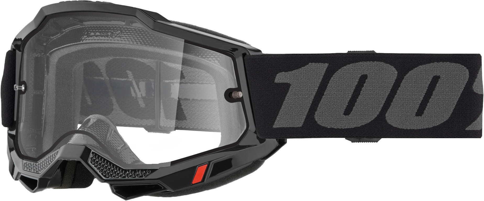 100-Percent Accuri 2 Enduro Moto Goggle with Clear Lens - Black Frame