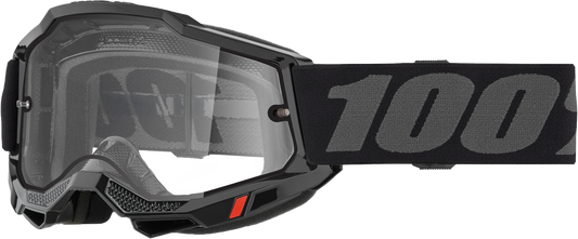 100-Percent Accuri 2 Enduro Moto Goggle with Clear Lens - Black Frame