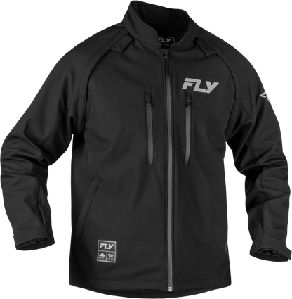 Fly Racing Patrol Jacket Black/Grey 2X - Lightweight Windproof and Water-Resistant Motorcycle Outerwear