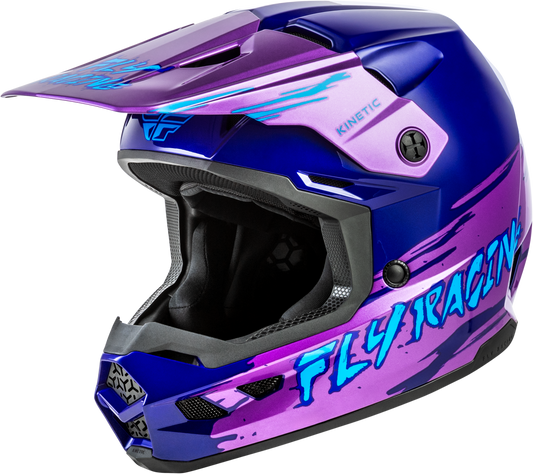 FLY RACING YOUTH KINETIC SURGE HELMET PINK/PURPLE/TEAL YL'YL