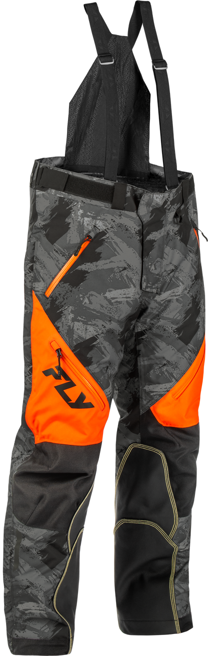 Fly Racing SNX Pro SB Pant Orange/Black Large - Waterproof and Breathable Snow Pants for Men