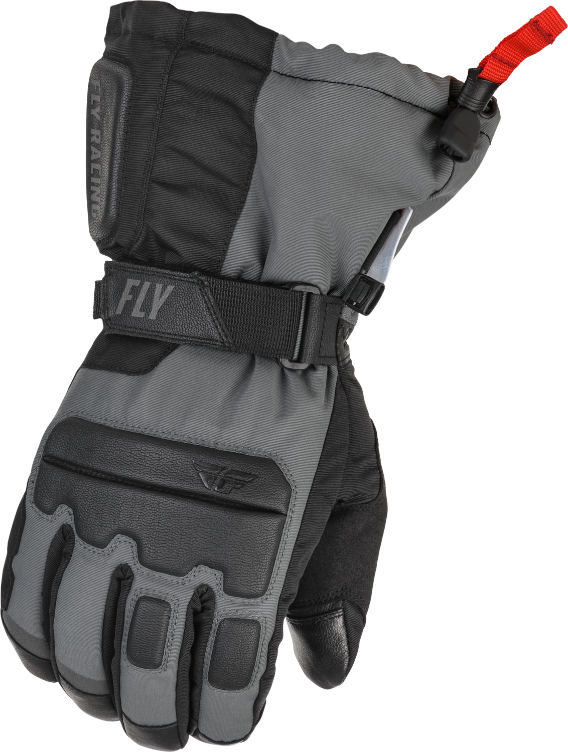 Fly Racing Aurora Gloves Black/Grey Small – Insulated Waterproof Motorcycle Gloves with Touch Screen Compatibility