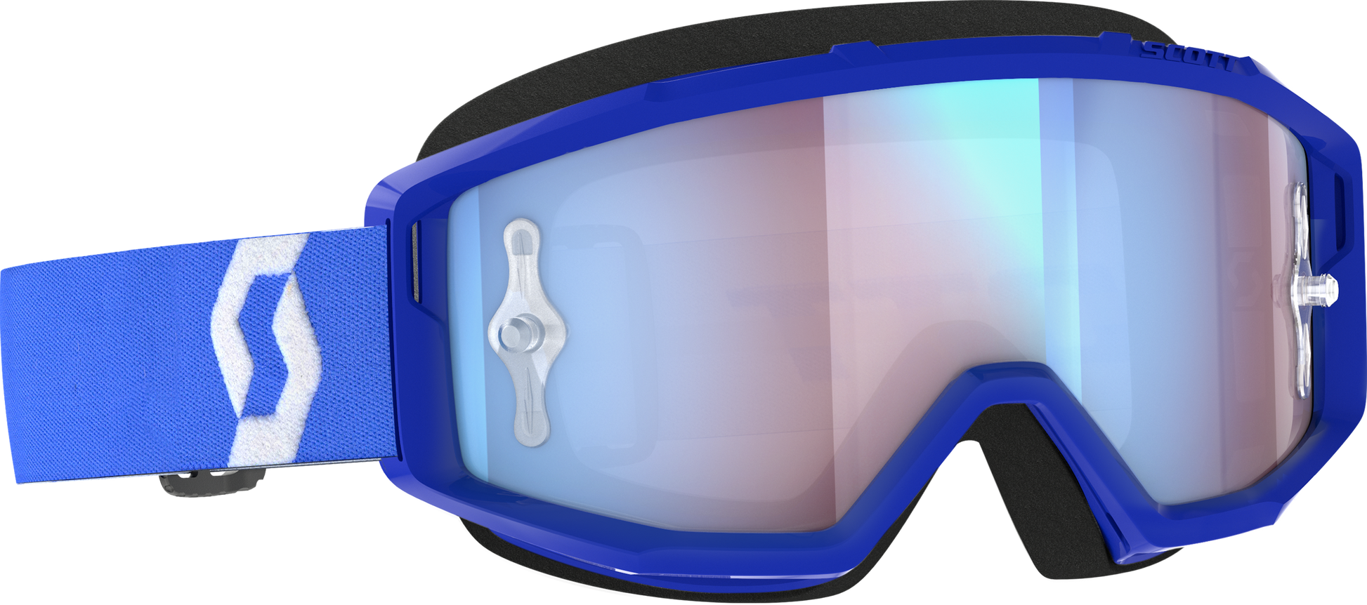 SCOTT Primal Goggle Blue/White with Chrome Works Lens - Medium Fit
