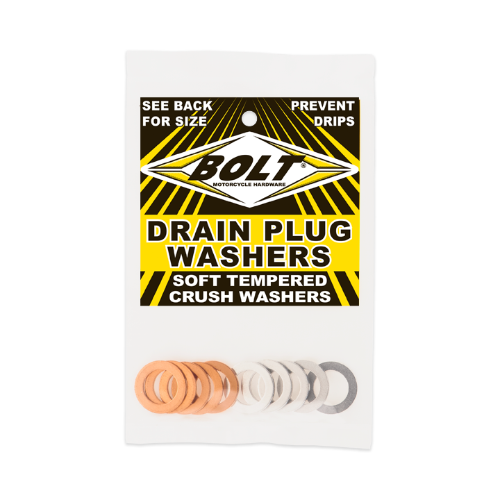 BOLT Crush Washers 14x22.3mm Assortment - 10 Pack of Aluminum & Copper Washers