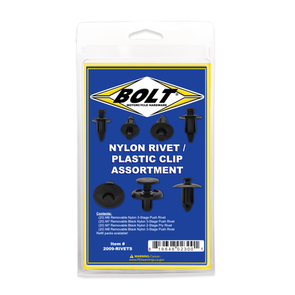 BOLT Rivet Assortment Pack - Part 2009-RIVETS, 80 Pieces for Automotive and DIY Projects