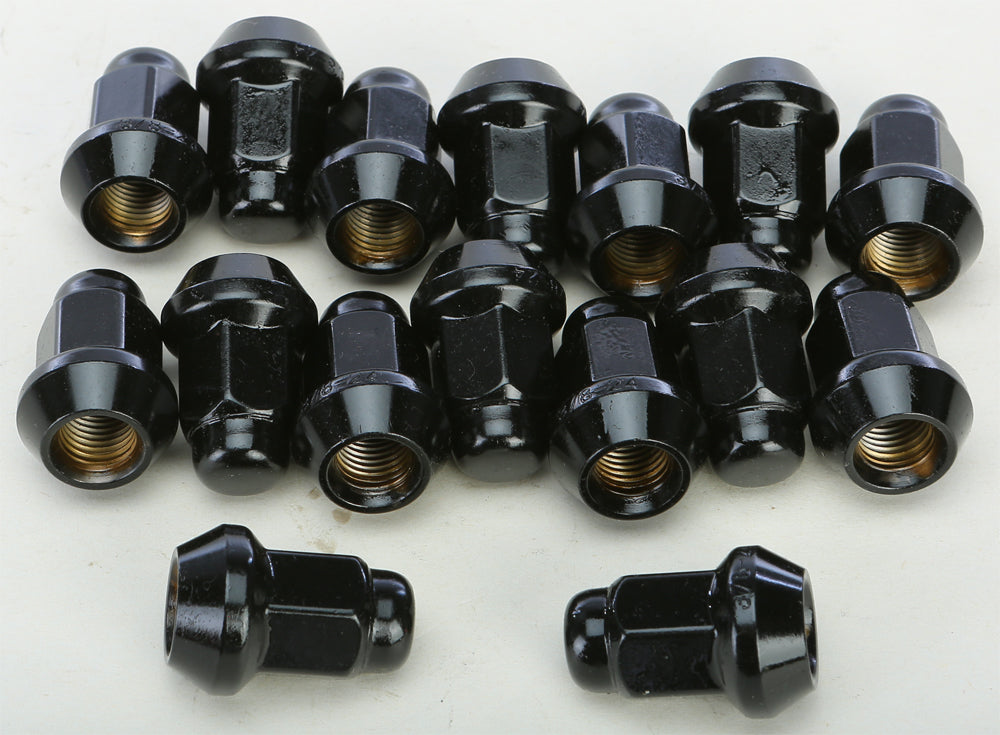 AWC RLUG-BX13B Black 3/8 inch Tapered Lug Nuts for Polaris RZR and Ranger Models