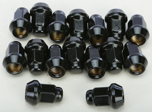 AWC RLUG-BX13B Black 3/8 inch Tapered Lug Nuts for Polaris RZR and Ranger Models