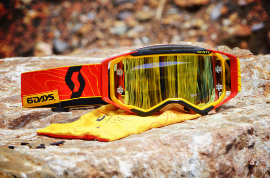 SCOTT Prospect Le 6 Days ISDE Spain Goggle - Red and Yellow Design with Six Days Patch