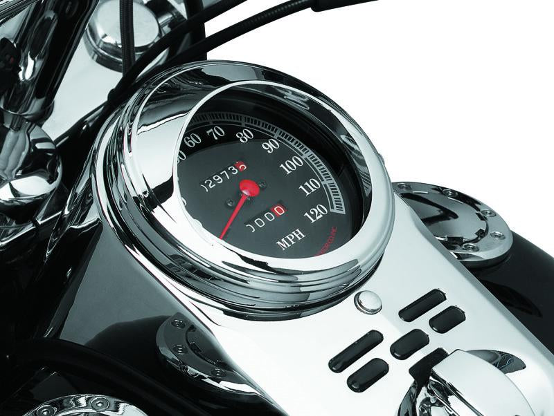 Kuryakyn Speedometer Trim Ring with Visor Chrome - Part #kur112