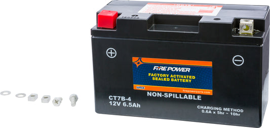 FIRE POWER CT7B-4 Sealed Factory Activated Motorcycle Battery for Ducati and Yamaha Models