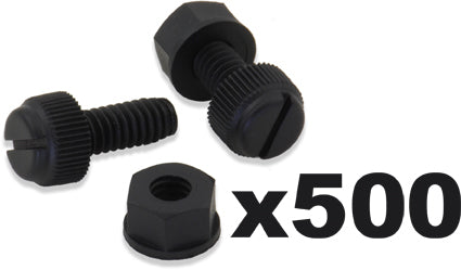 BOLT LPFB500 License Plate Bolts with Nuts, 500-Pack