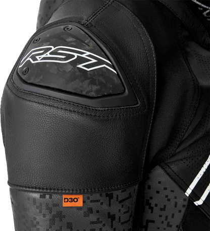 RST Supersport K D3O Leather Motorcycle Jacket - Black, Large
