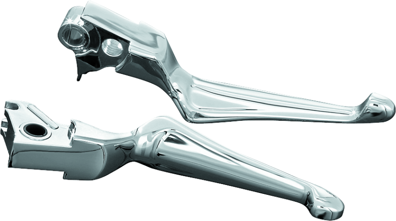 Kuryakyn Boss Blades 96-Up Cable Chrome Handlebar Levers for Harley Davidson