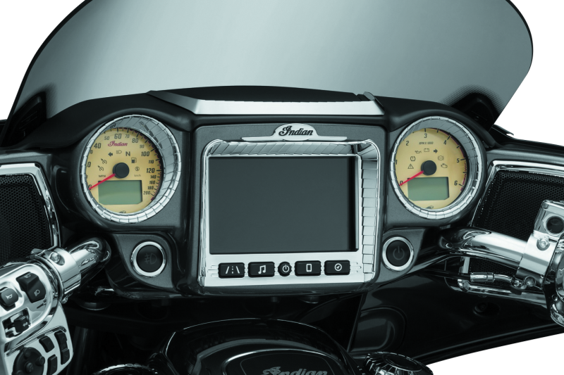Kuryakyn Aztec Gauge Accent for 2014-2021 Indian Chieftain and Roadmaster Models