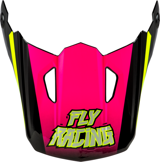 YOUTH KINETIC SCORCHED HELMET VISOR NEON PNK/HIVIS/BLK YS-YL