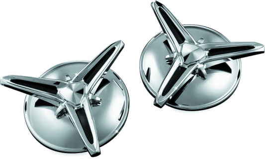 Kuryakyn Knock-Off Center Caps for Trikes Chrome - Custom Decorative Wheel Center Covers