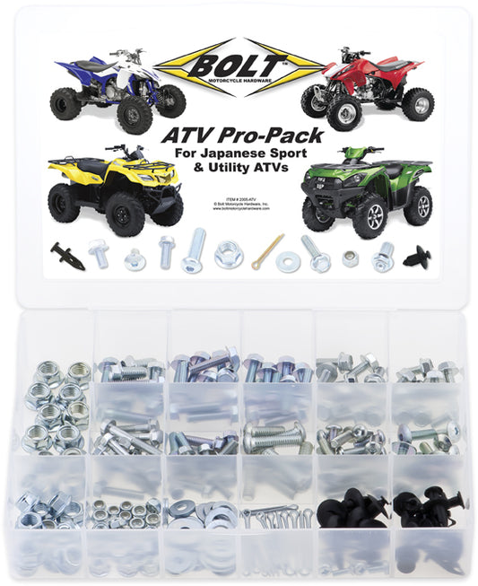 BOLT ATV Pro Pack Kit (Part Number 2005-ATV) - 225 Premium Hardware Components for Japanese ATVs