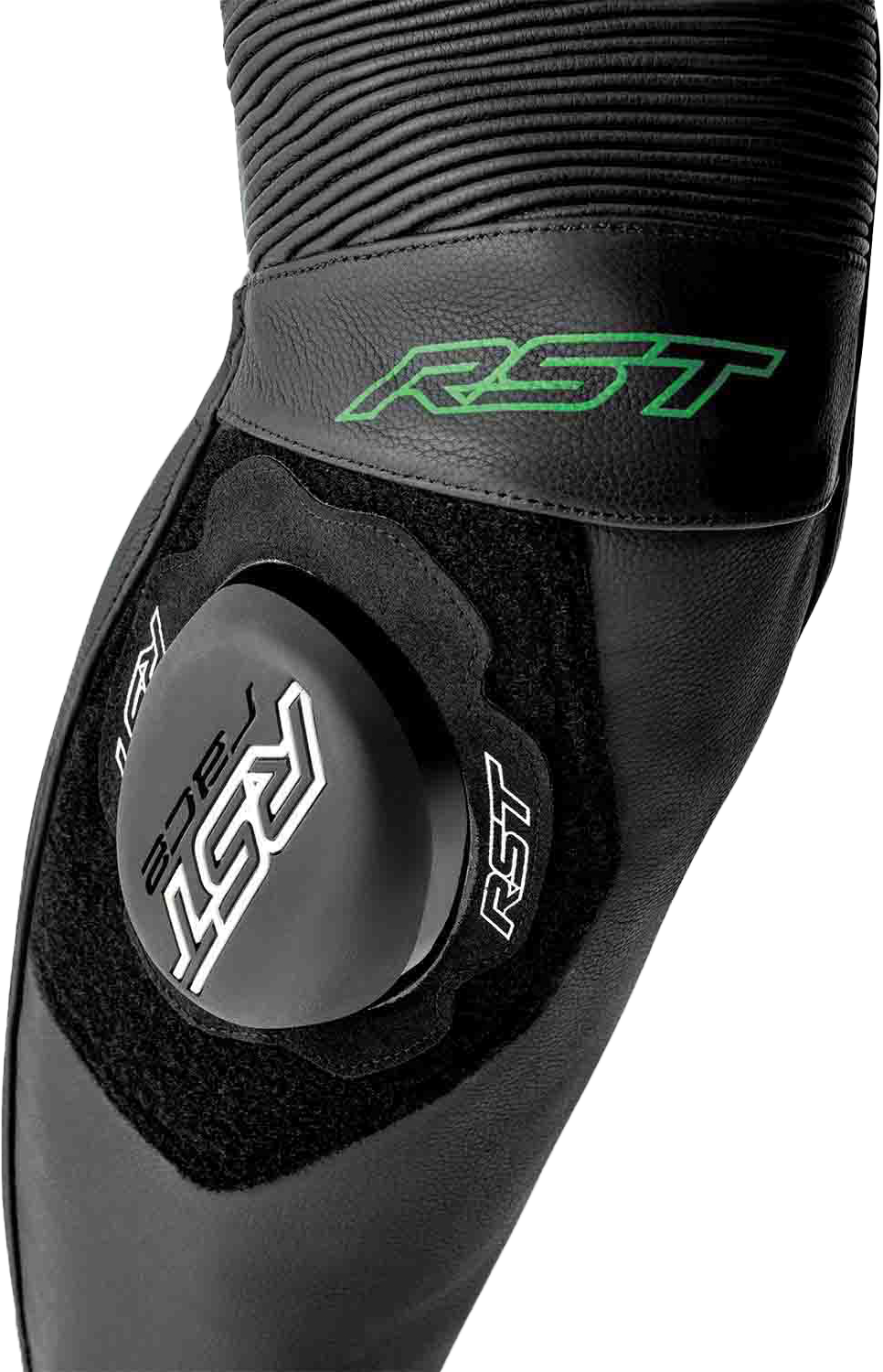 RST S1 D3o Suit Black, Gray, and Fluorescent Green Leather - Part #103604F.GRN-40