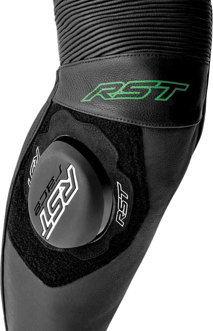 RST S1 D3o Suit Black, Gray, and Fluorescent Green Leather - Part #103604F.GRN-40