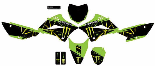 D-COR CMPLT KIT MONSTER ENERGY SLASH BLACK BG