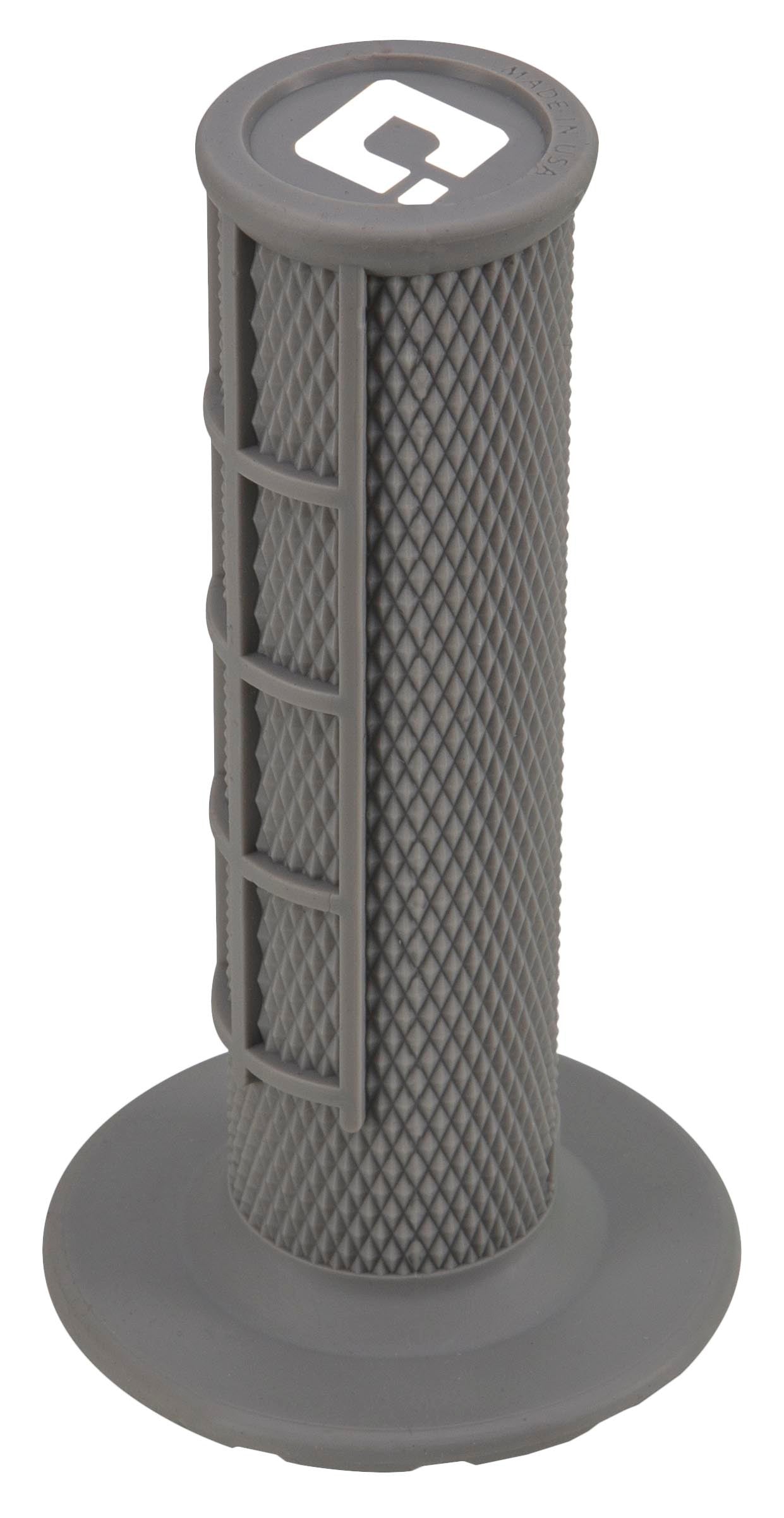 ODI Ruffian Half Waffle Grips Grey – Durable 1/2 Waffle MX Motorcycle Handlebar Grips with Medium Compound for E-Bike and Throttle Systems