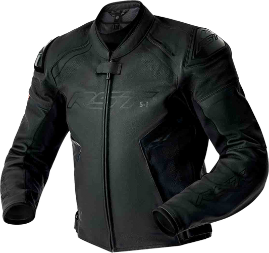 RST Women's S1 D3o Leather Jacket - Black and White, Size Small