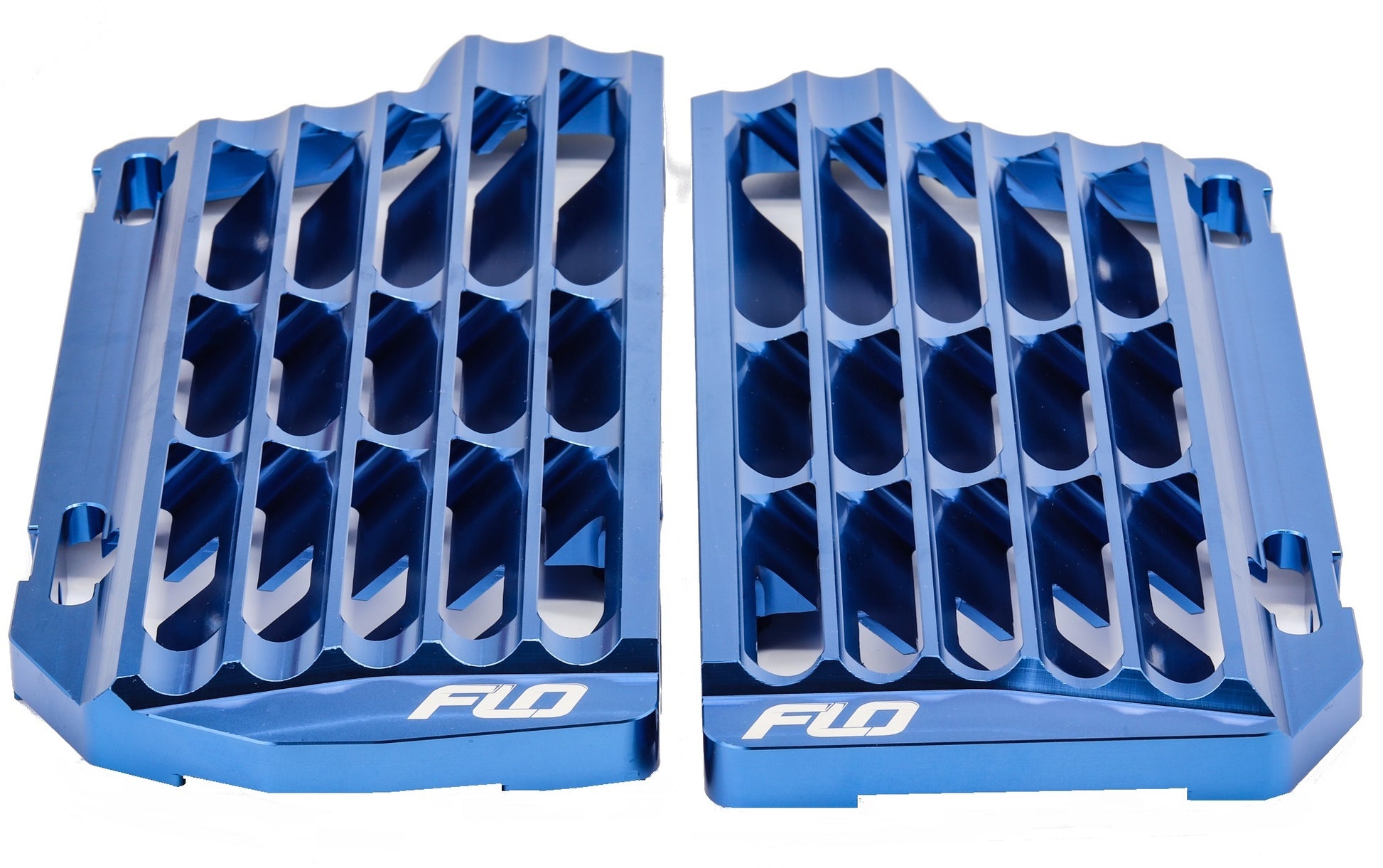 FLO Motorsports High Flow Radiator Brace for Sherco 250/300/450 SEF-R (Blue) - OEM Style Impact Protection