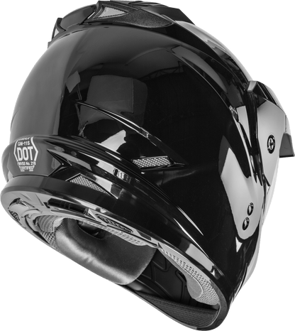 Gm 11 Dual Sport Helmet Black  3x