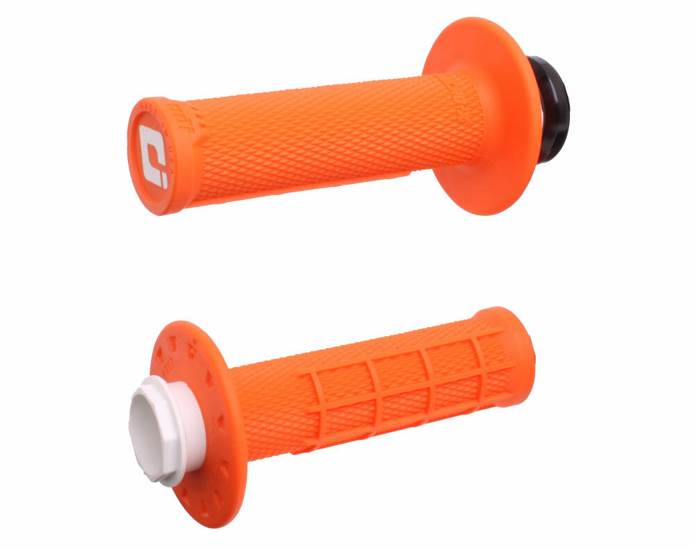 ODI Micro X Lock-On Grips Half Waffle Orange/Black - Model H36MXO