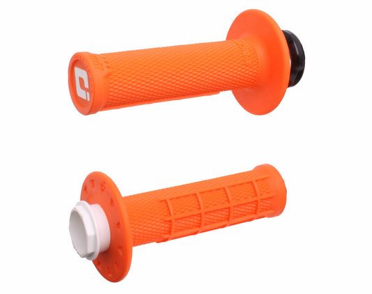 ODI Micro X Lock-On Grips Half Waffle Orange/Black - Model H36MXO
