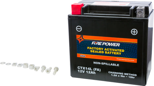 FIRE POWER Ctx14L-BS(FA) Sealed Factory Activated Motorcycle Battery for Harley Davidson Models