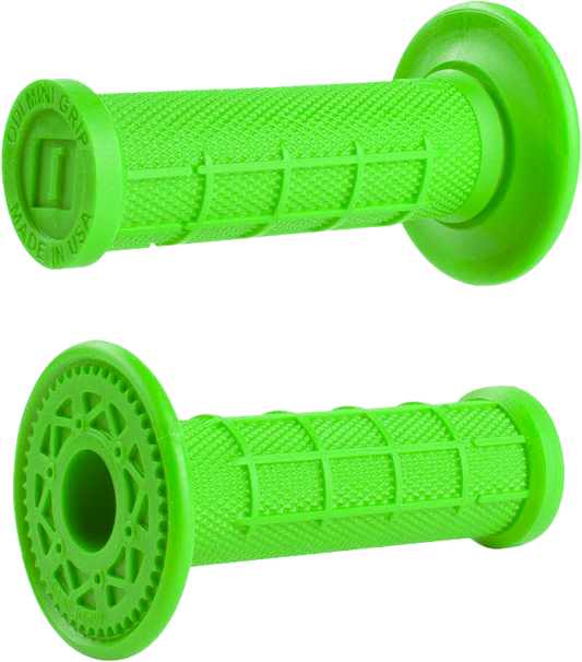 ODI Mini MX Half Waffle Grips Green - Part H01MMN for 50cc Mini Bikes