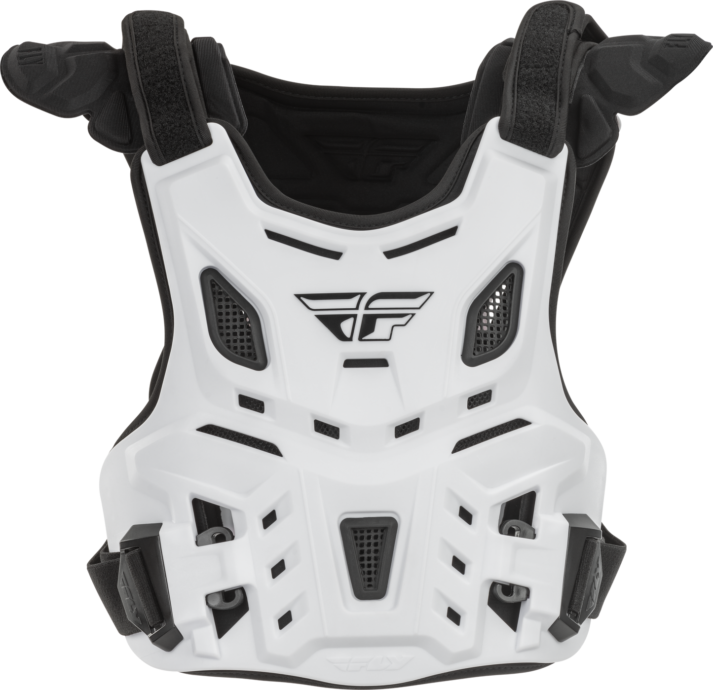 Fly Racing Youth Revel Roost Guard Race White - Impact Protection with BioFoam Chassis and CE Certification