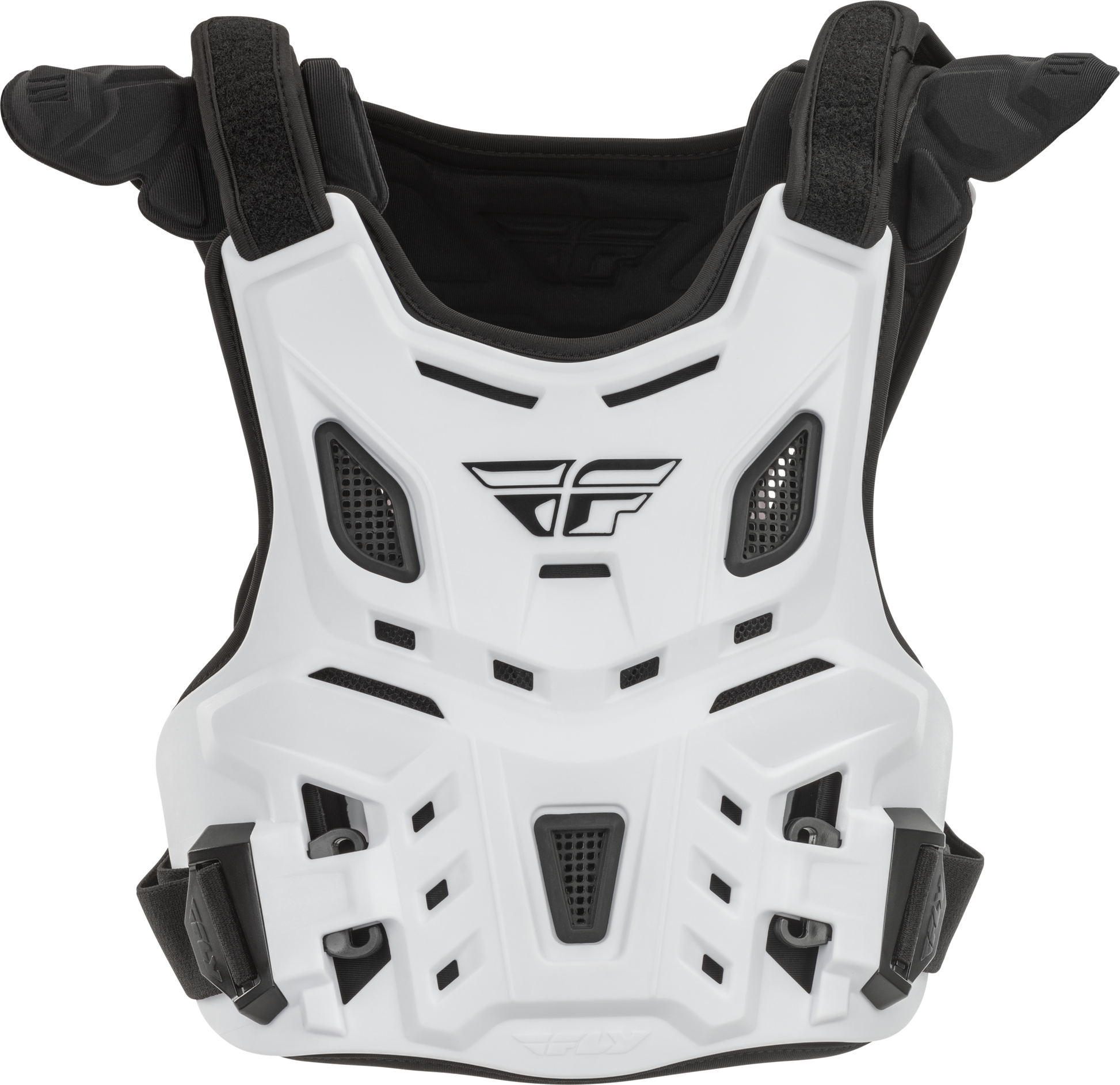 Fly Racing Youth Revel Roost Guard Race White - Impact Protection with BioFoam Chassis and CE Certification